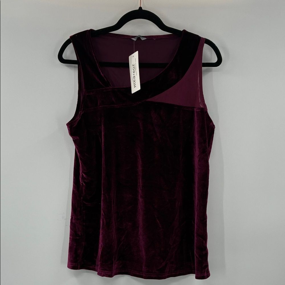 3For$20 Meaneor Velvet Tank Top in Rich Burgundy size Large